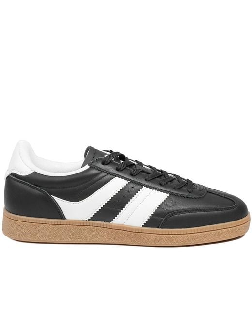 Jones Bootmaker Black Casual Leather Lace Up Trainers for men