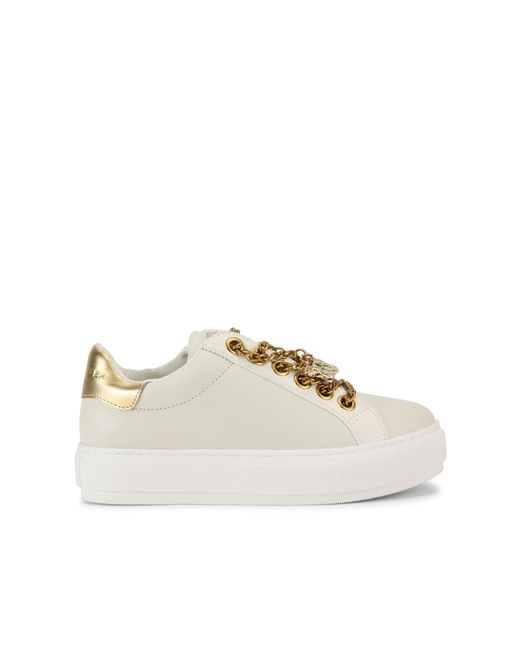 Kurt Geiger Natural Chain-Detail Charm Laney Sneakers