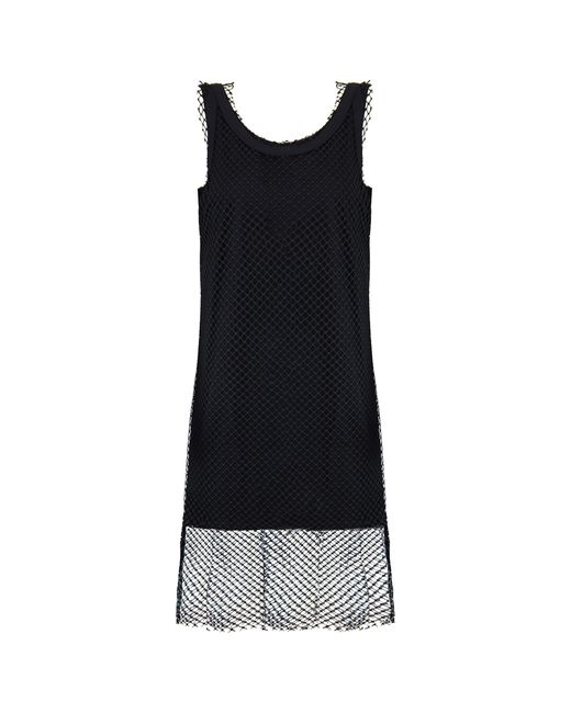 ARMANI EXCHANGE Black Netted Dress Cotton