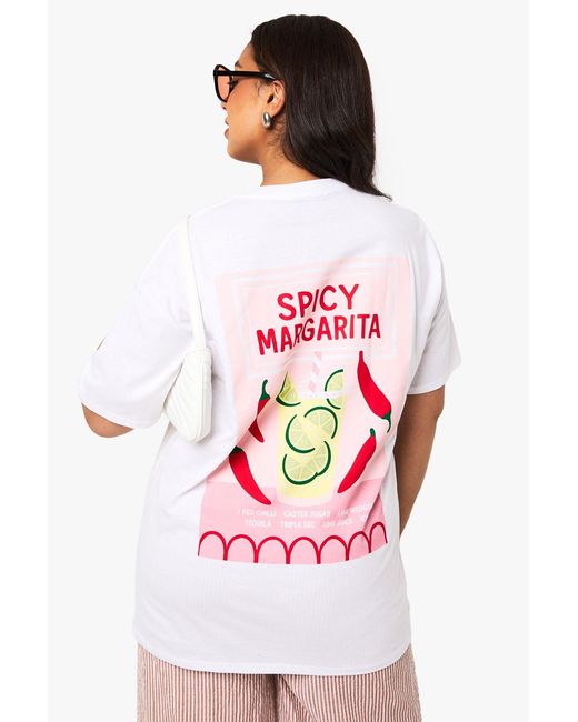 Boohoo Pink Plus Spicy Margarita Oversized T-Shirt