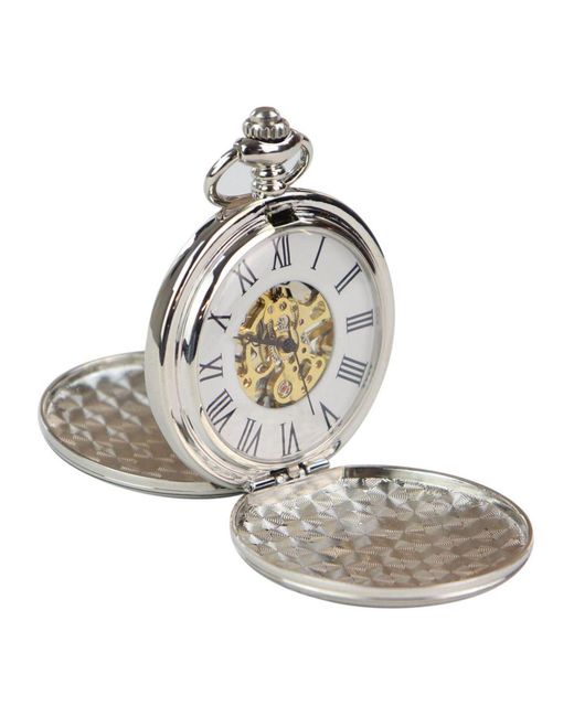 TruClothing Metallic Classic Mechanical Pocket Watch Peaky Blinders Vintage Skeleton Automatic