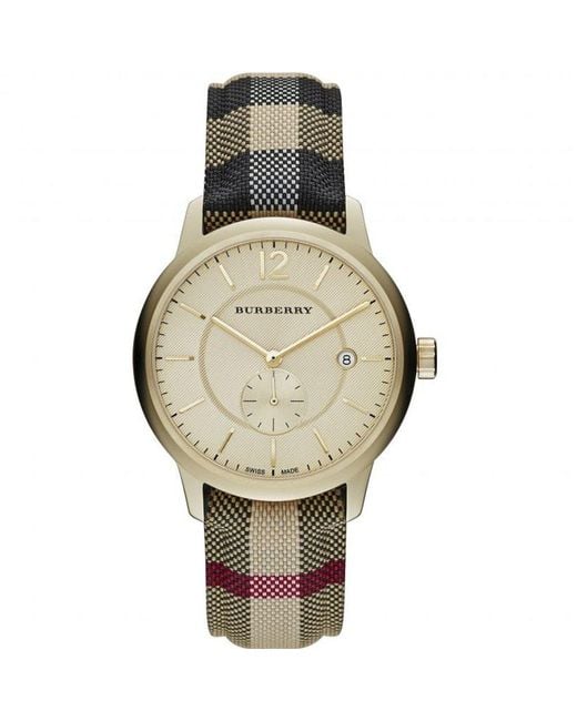 Burberry Bu10001 De Classic Horseferry Gouden Kast Herenhorloge in het Metallic voor heren