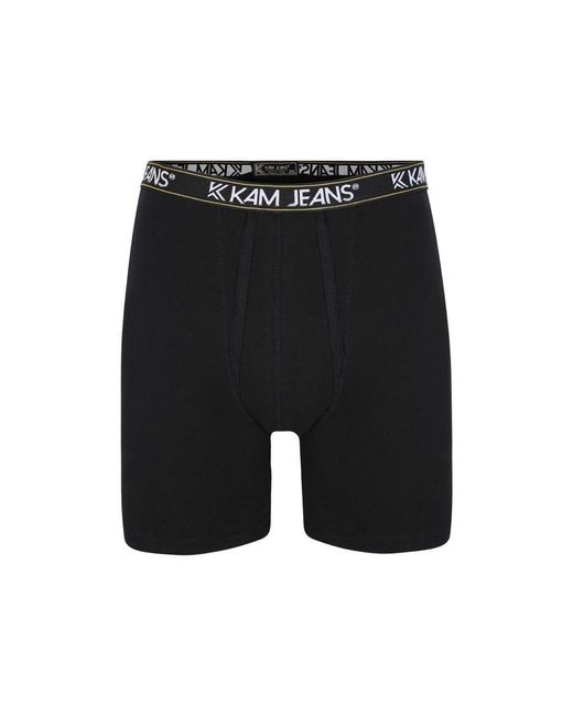 KAM Jeanswear Black Kam Big & Tall 2 Pack Jersey Boxers for men