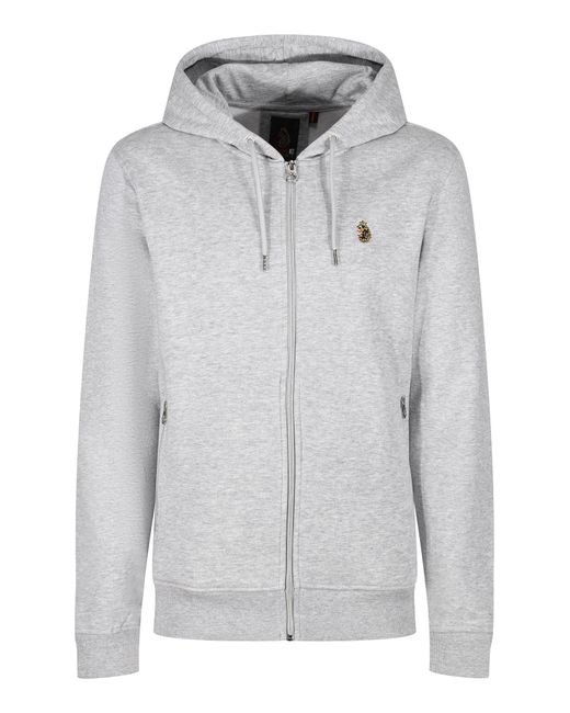Luke 1977 Gray Berlin 2 Zip Hoodie for men
