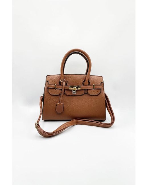 SVNX Natural Top Handle Satchel Handbag