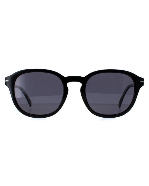 David Beckham Black Round Polarized Db1011/F/S for men