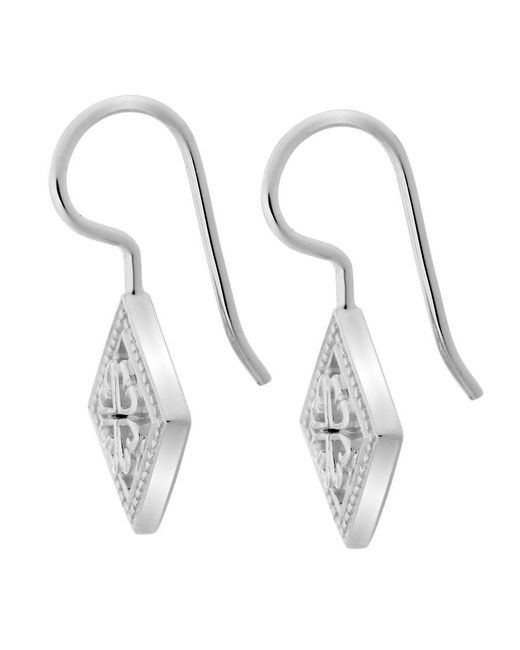 Orphelia White 925 Sterling Drop Earrings