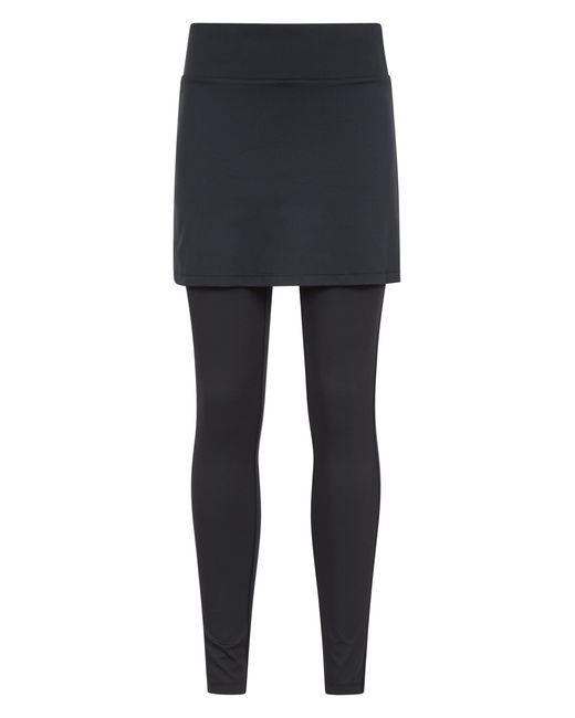 Mountain Warehouse Black 'Volley Ii' Netball Leggings Quick Wicking Breathable Stretchy Bottoms