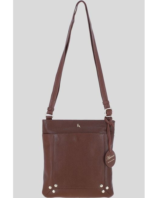 Ashwood Leather Brown 'Doriana' Real Crossbody Bag