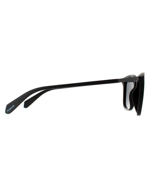 Polaroid Black Lightweight Square Matte Polarized Sunglasses