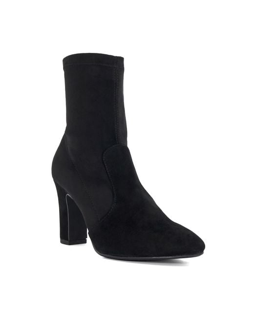 Dune Black Wf Optilly Wide Fit Almond Toe Sock Boots