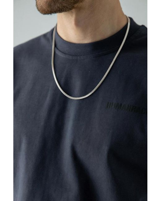 SVNX White Slim Snake Chain Necklace