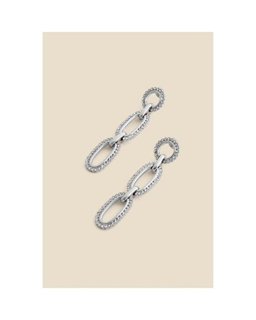 Sosandar Natural Diamante Chain Link Drop Earrings