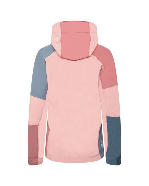 Dare 2b Pink Ladies Checkpoint Iii Recycled Waterproof Jacket (Powder/Mesa Rose)