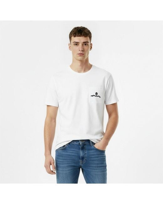 Jack Wills White Graph Pocket Tee for men