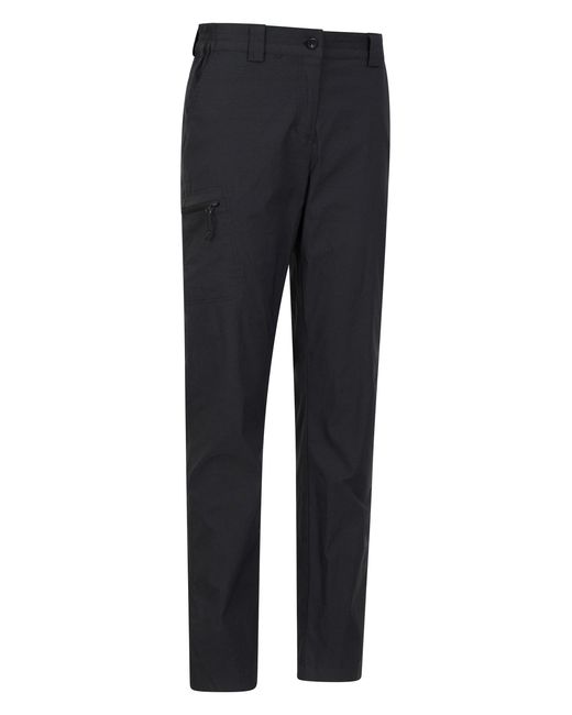 Mountain Warehouse Blue 'Hiker' Stretchy Trousers Quick Dry Sun Protection Holiday Pants Polyamide