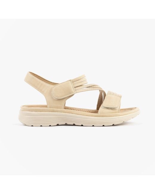 Dr Keller White Gina Sandals Textile