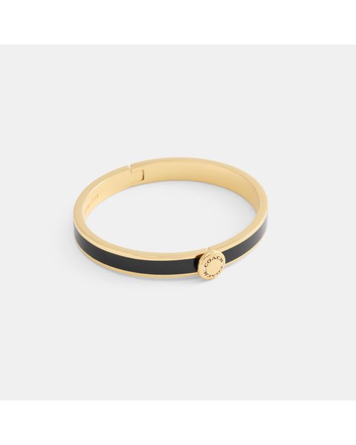 COACH Metallic Coach Rivet Enamel Hinged Bangle