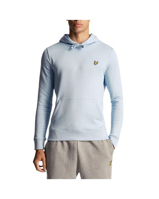 Lyle & Scott Blue Hoodies Long Sleeve Winter Pullover Jumpers for men