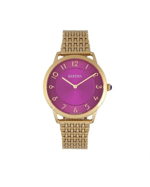 Bertha Pink Abby Swiss Bracelet Watch