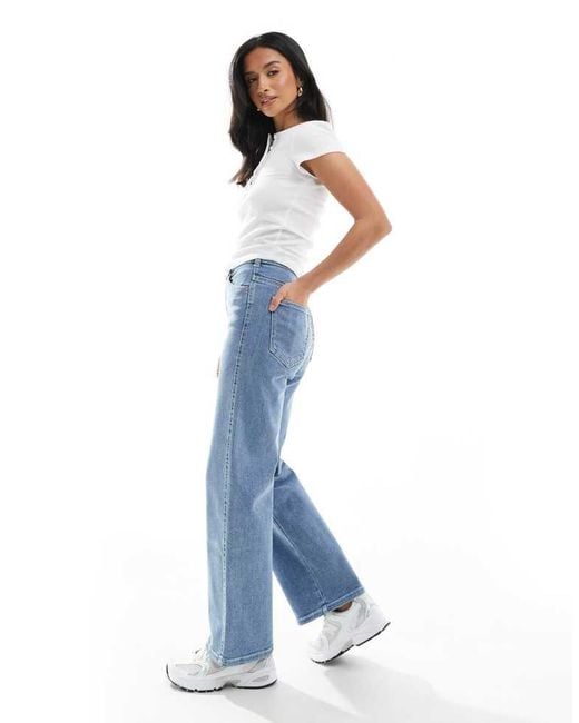 Dr. Denim Blue Petite Moxy Straight Leg Jeans