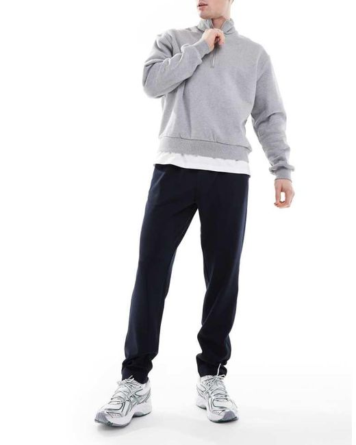Jack & Jones White Tapered Drawstring Smart Trouser for men