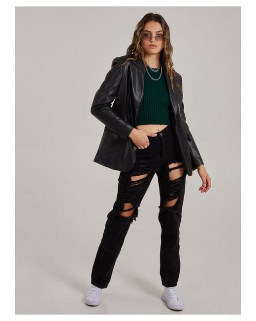 Pink Vanilla Black Cropped Knit Jumper