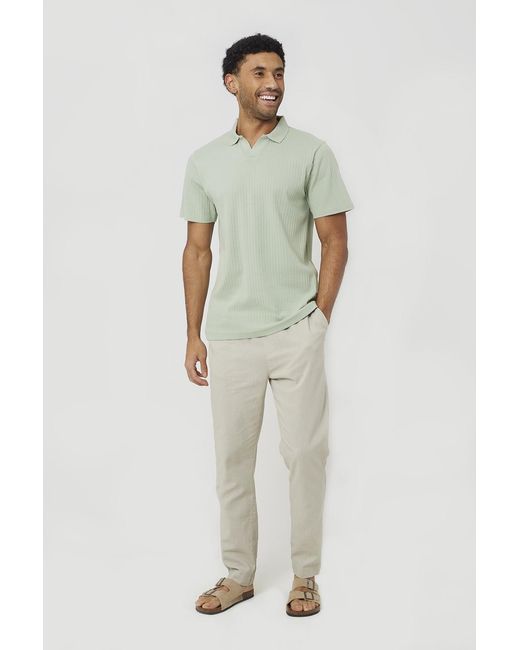 Brave Soul Green Trophy Neck Polo Shirt for men