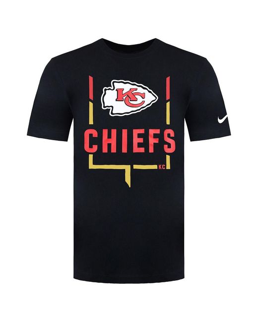 Nike Black Nfl Kansas City Chiefs Legend Goal Post T-Shirt for men