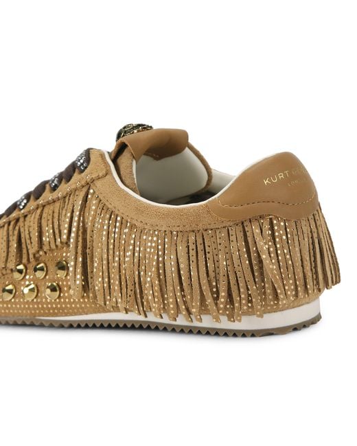 Kurt Geiger Natural Suede Islington Fringe Sneaker Sneakers