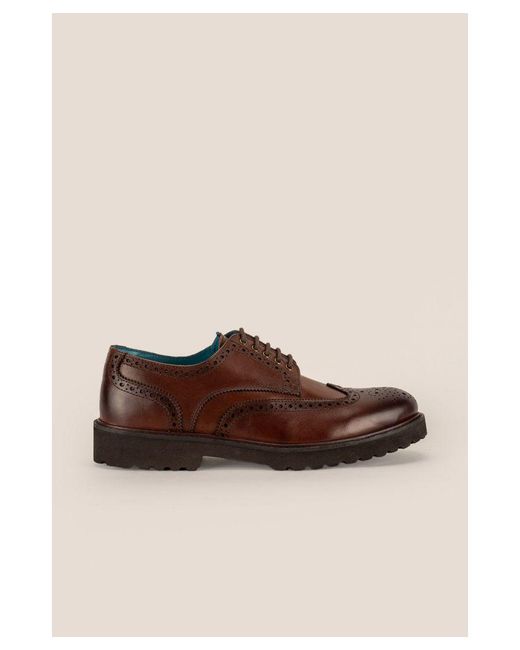 Oswin Hyde Brown Gordon Leather Derby Brogue for men
