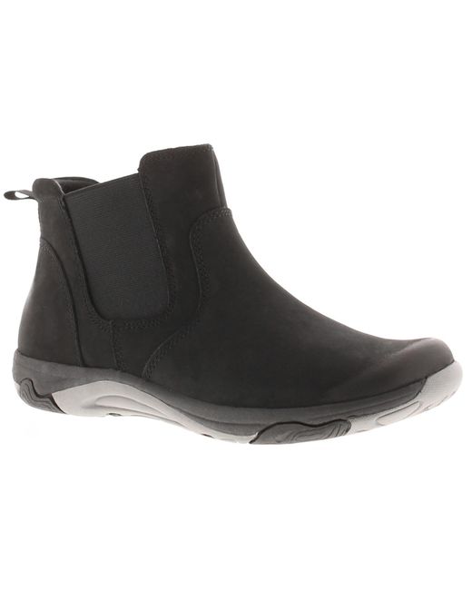 Free Spirit Black Boots Ankle Preta Leather Slip On