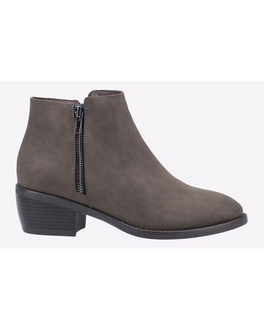 Divaz Gray Ruby Vegan Zip Boots