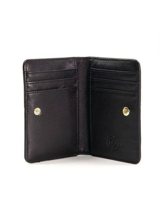 Dune Black Knightsbridge Quilted Leather Purse