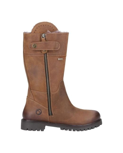 Cotswold Ladies Bushcombe Leather Mid Calf Boots in Brown Lyst UK