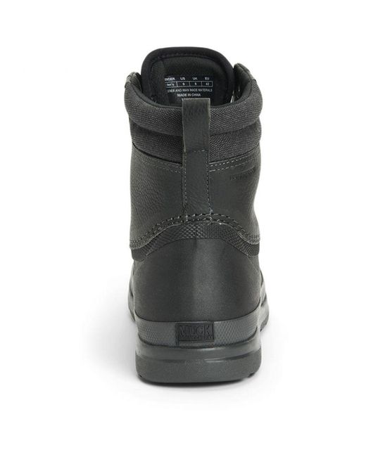 Muck Boot Black Originals Duck Lace Memory Foam Wellingtons for men