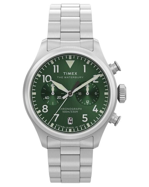 Timex Gray Waterbury Ace Watch Tw2Y19100 Stainless Steel for men