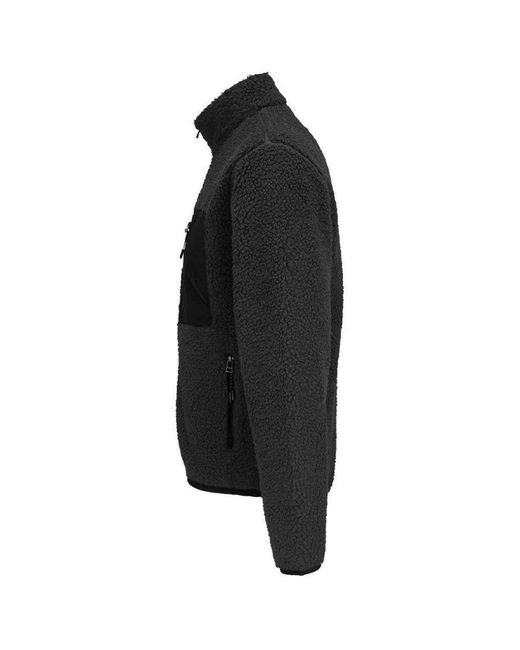 Sol's Black Adult Fury Sherpa Fleece Jacket (Carbon/