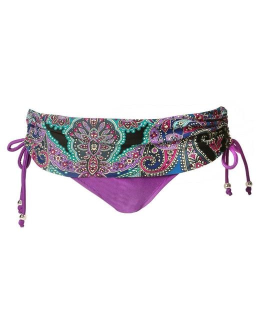 Pour Moi Purple Sumatra Fold Bikini Brief Multi