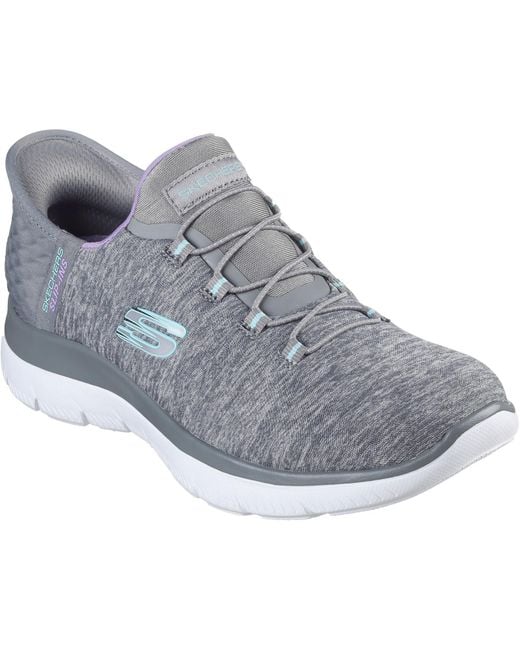 Skechers Gray Summits Dazzling Haze 149937-Gymt/Multi Slip On Shoes