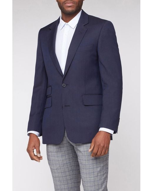 Hammond & Co. Blue Plain Weave Jacket for men