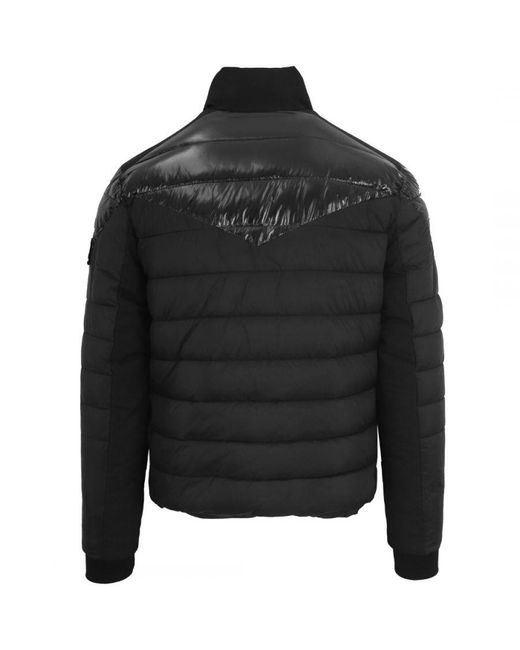 Philipp Plein Black Plain Quilted Jacket Polyamide for men