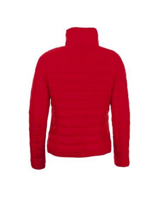 Sol's Red Ladies Ride Padded Water Repellent Jacket Nylon