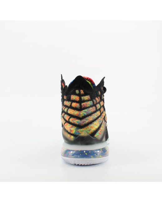 Nike Black Lebron Xvii Textile Lace Up Trainers Bq3178 005 for men