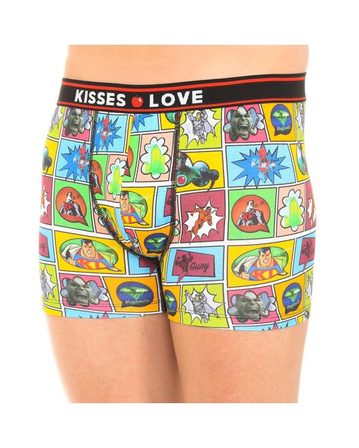 Kisses&Love Multicolor Breathable Fabric Boxer Comic Model Kl10007 for men