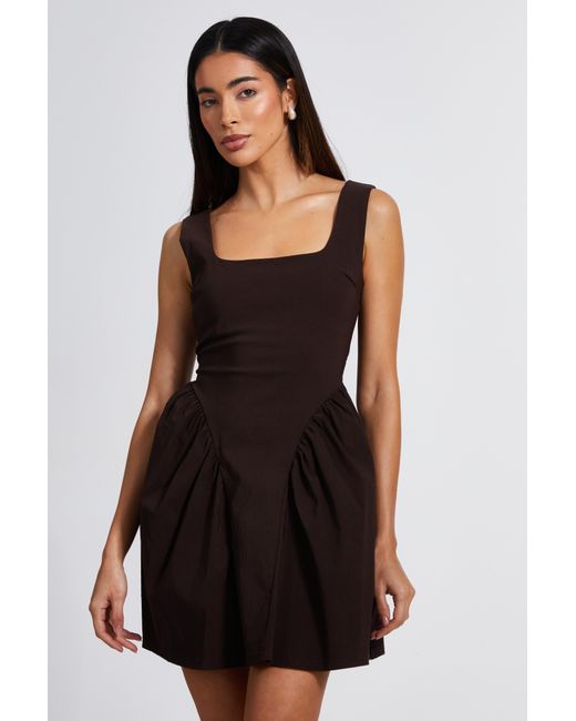 Quiz Black Scoop Back Skater Dress