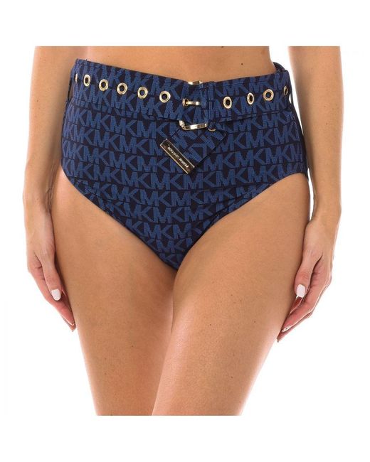 Michael Kors Blue S High-waist Bikini Bottom Mm2n025