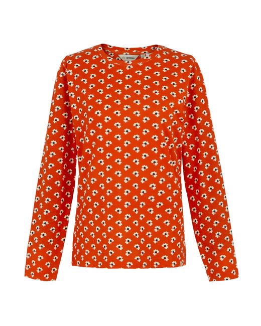 Regatta Orange Ladies Orla Kiely Clover Long-Sleeved Winter T-Shirt