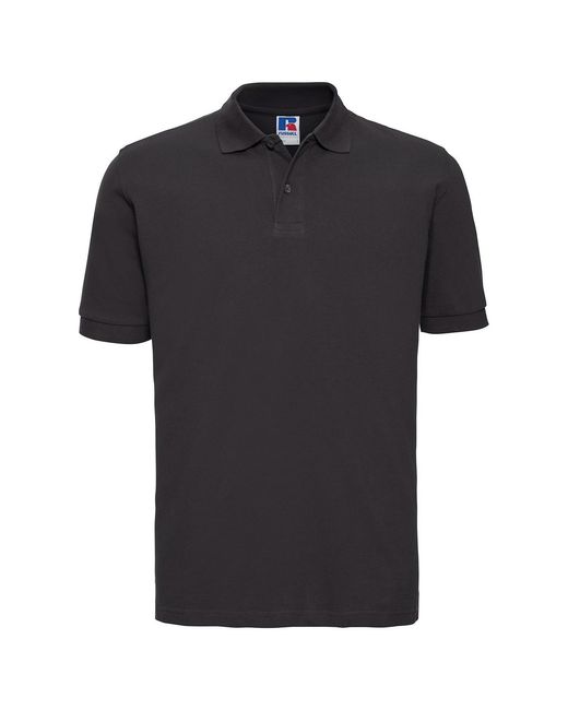 Russell Black Classic Cotton Pique Polo Shirt for men