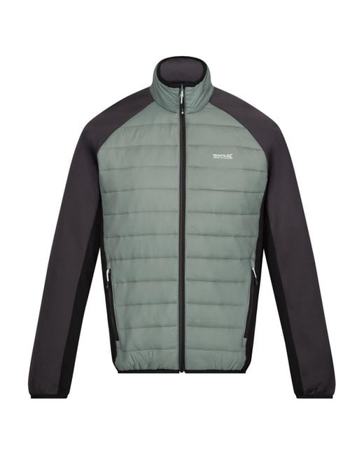 Regatta "Clumber Iv" Hybridjacke Durchgehender Reißverschluss Für Herren (Agaven-Grün/Asche) in Gray für Herren